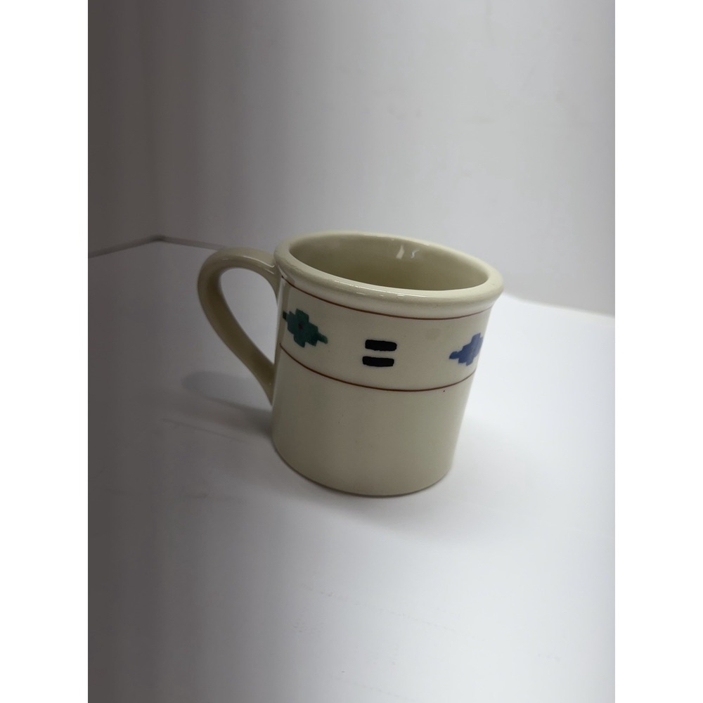 Hartstone USACheyenne Handpainted Stoneware Coffee Mugs Set of 4 VTG Western Ran - Picture 7 of 11